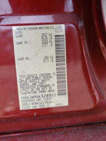 Photo 10 from auction – 2016 NISSAN ALTIMA 2.5 with VIN 1N4AL3APXGN328912
