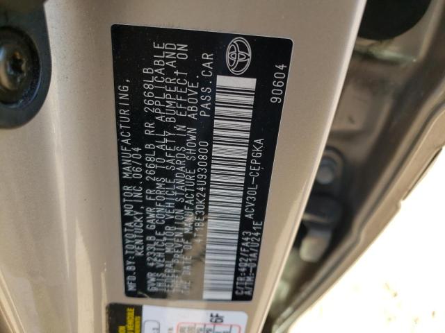Photo 10 from auction – 2004 TOYOTA CAMRY LE with VIN 4T1BE30K24U930800