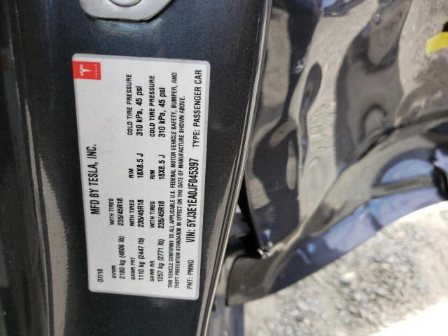 Photo 10 from auction – 2018 TESLA MODEL 3 with VIN 5YJ3E1EA0JF045397
