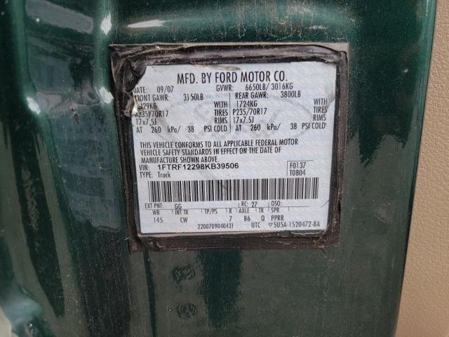 Photo 10 from auction – 2008 FORD F150 with VIN 1FTRF12298KB39506