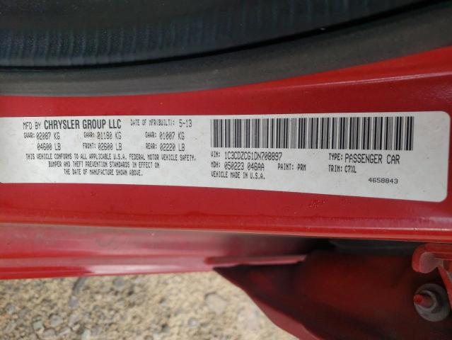 Photo 10 from auction – 2013 DODGE AVENGER SX with VIN 1C3CDZCG1DN708897
