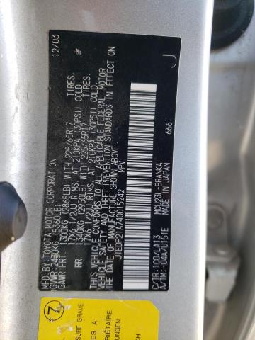 Foto 10 de la subasta – 2004 TOYOTA HIGHLANDER con VIN JTEDP21A740015242