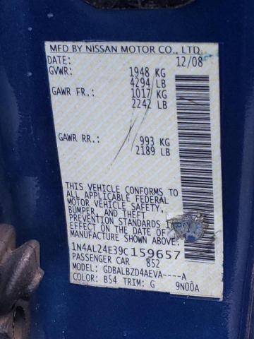 Photo 10 from auction – 2009 NISSAN ALTIMA 2.5 with VIN 1N4AL24E39C159657