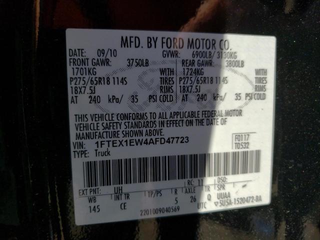 Photo 10 from auction – 2010 FORD F150 SUPER with VIN 1FTEX1EW4AFD47723
