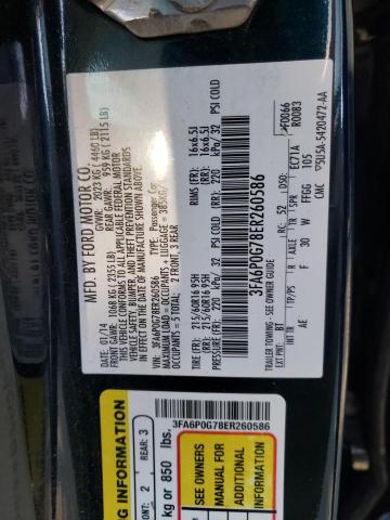 Photo 10 from auction – 2014 FORD FUSION S with VIN 3FA6P0G78ER260586