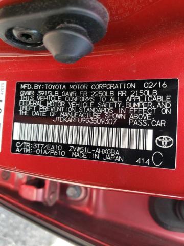 Photo 10 from auction – 2016 TOYOTA PRIUS with VIN JTDKARFU9G3509307
