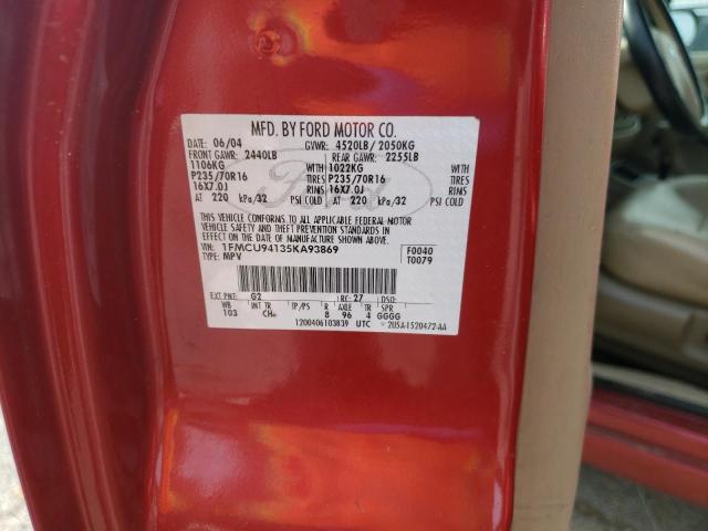 Photo 10 from auction – 2005 FORD ESCAPE LIM with VIN 1FMCU94135KA93869