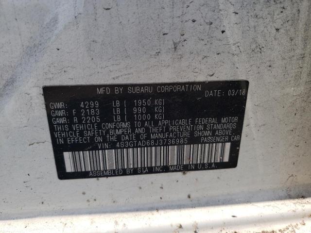 Photo 10 from auction – 2018 SUBARU IMPREZA PR with VIN 4S3GTAD68J3736985