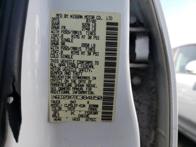 Photo 10 from auction – 2002 NISSAN FRONTIER C with VIN 1N6ED29X72C384850