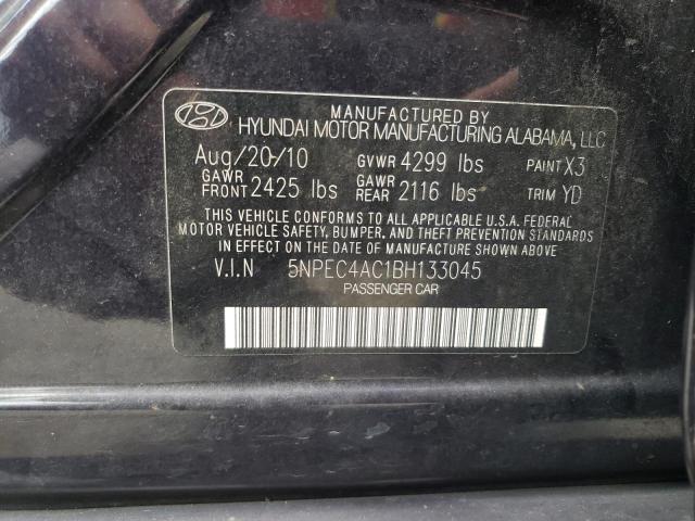Photo 10 from auction – 2011 HYUNDAI SONATA SE with VIN 5NPEC4AC1BH133045