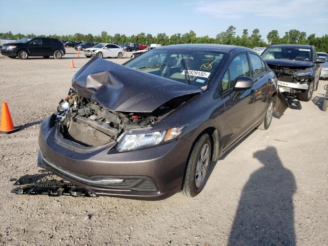 Photo 2 from auction – 2013 HONDA CIVIC LX with VIN 2HGFB2F57DH590980