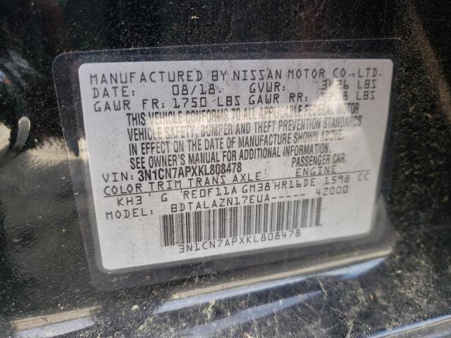 Photo 10 from auction – 2019 NISSAN VERSA S with VIN 3N1CN7APXKL808478