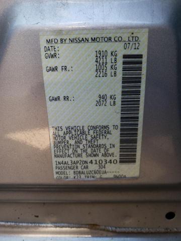 Photo 10 from auction – 2013 NISSAN ALTIMA 2.5 with VIN 1N4AL3AP2DN410340