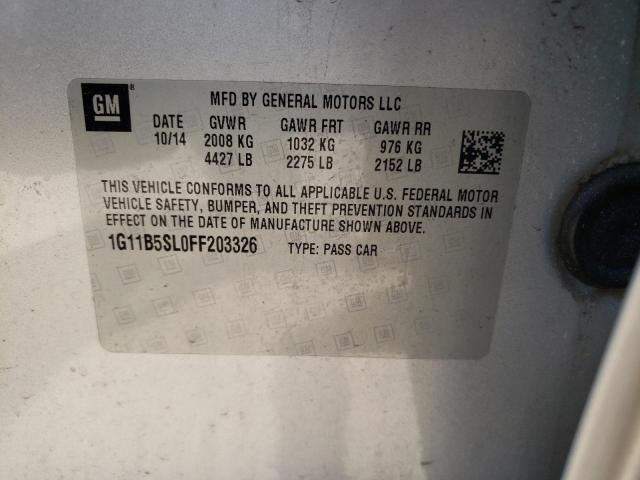 Photo 10 from auction – 2015 CHEVROLET MALIBU LS with VIN 1G11B5SL0FF203326