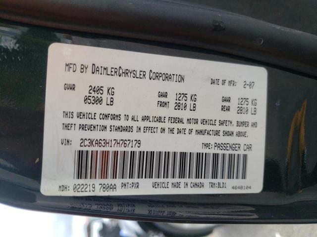 Photo 10 from auction – 2007 CHRYSLER 300 with VIN 2C3KA63H17H767179