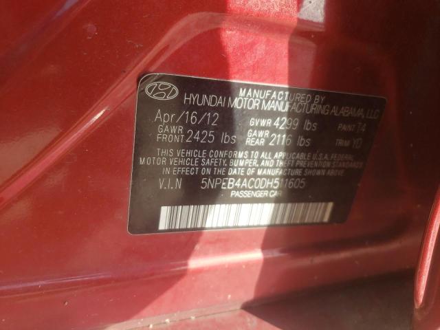 Photo 10 from auction – 2013 HYUNDAI SONATA GLS with VIN 5NPEB4AC0DH511605
