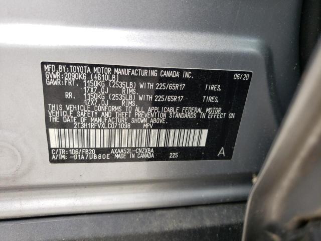 Photo 10 from auction – 2020 TOYOTA RAV4 LE with VIN 2T3H1RFVXLC071098
