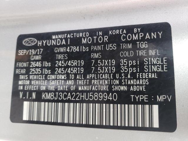 Photo 10 from auction – 2017 HYUNDAI TUCSON LIM with VIN KM8J3CA22HU589940