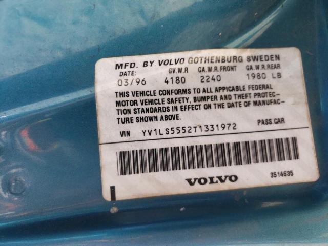 Photo 10 from auction – 1996 VOLVO 850 BASE with VIN YV1LS5552T1331972