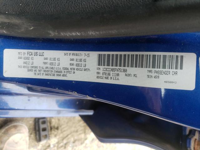 Photo 10 from auction – 2015 CHRYSLER 200 LIMITE with VIN 1C3CCCAB5FN751360