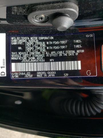 Photo 10 from auction – 2021 TOYOTA 4RUNNER VE with VIN JTEHU5JR6M5874584