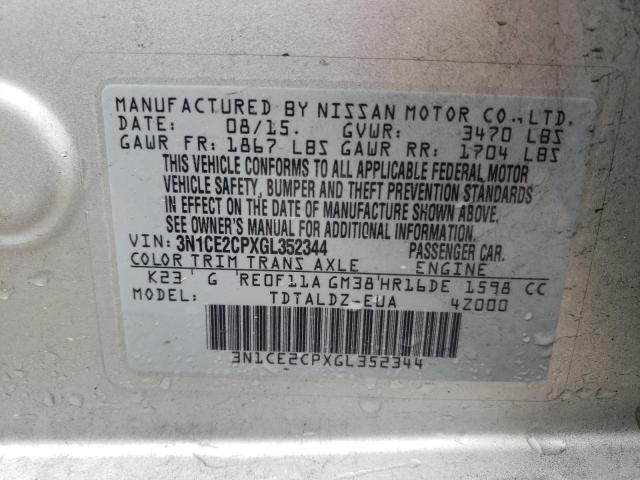Photo 10 from auction – 2016 NISSAN VERSA NOTE with VIN 3N1CE2CPXGL352344