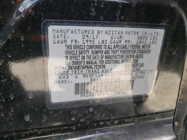 Photo 10 from auction – 2017 NISSAN SENTRA S with VIN 3N1AB7AP6HL722576