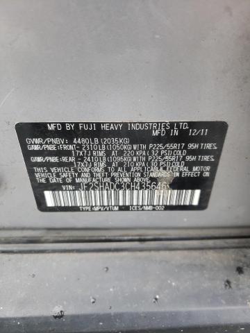 Photo 10 from auction – 2012 SUBARU FORESTER 2 with VIN JF2SHADC3CH435646