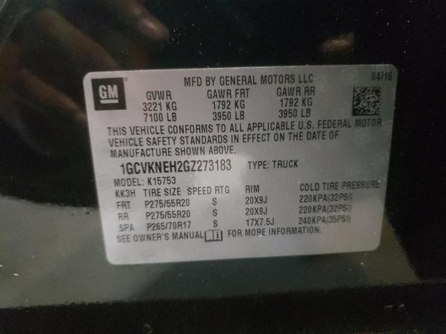 Photo 10 from auction – 2016 CHEVROLET SILVERADO with VIN 1GCVKNEH2GZ273183