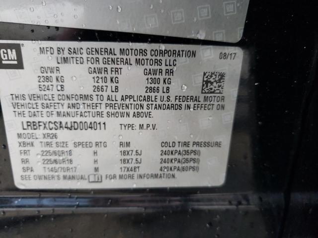 Photo 10 from auction – 2018 BUICK ENVISION P with VIN LRBFXCSA4JD004011