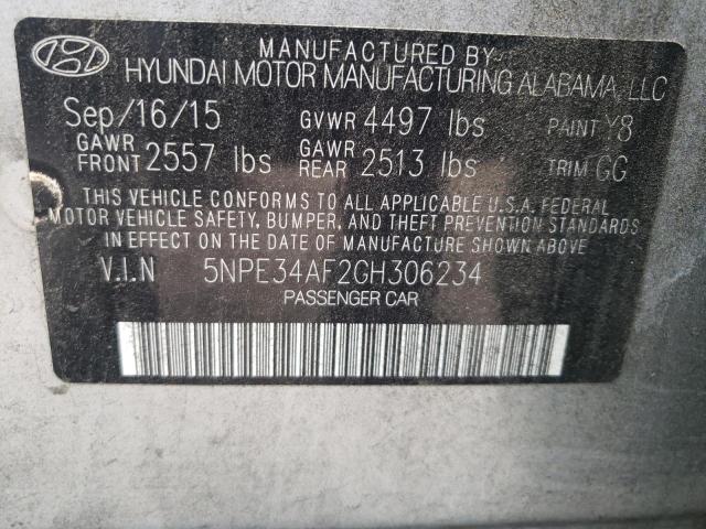 Photo 10 from auction – 2016 HYUNDAI SONATA SPO with VIN 5NPE34AF2GH306234