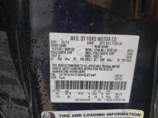 Photo 10 from auction – 2013 FORD F150 SUPER with VIN 1FTFW1CT3DKE27347