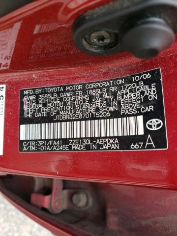 Zdjęcie 10 z aukcji – 2007 TOYOTA COROLLA CE z VIN JTDBR32E870115206