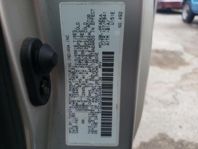 Photo 10 from auction – 2004 TOYOTA SIENNA CE with VIN 5TDZA23C64S087136