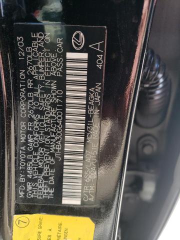Photo 10 from auction – 2004 LEXUS ES 330 with VIN JTHBA30G640011710