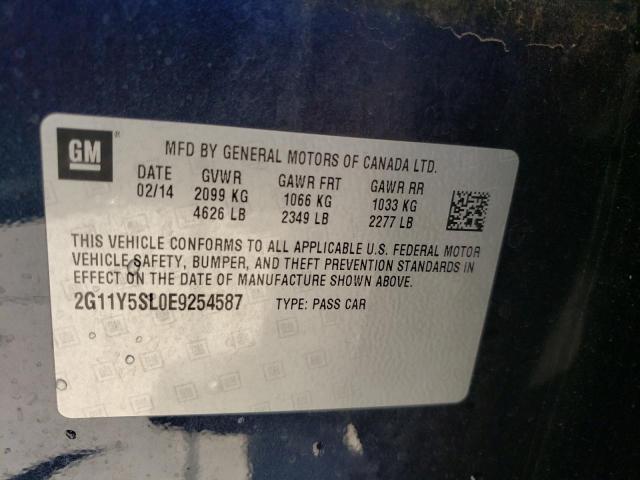 Photo 10 from auction – 2014 CHEVROLET IMPALA LS with VIN 2G11Y5SL0E9254587