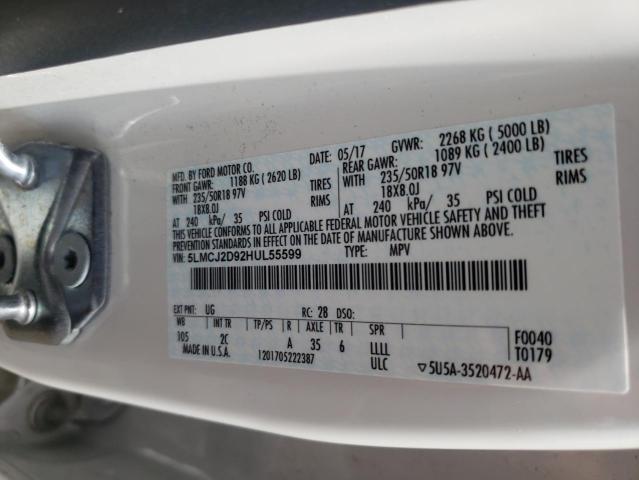Photo 10 from auction – 2017 LINCOLN MKC SELECT with VIN 5LMCJ2D92HUL55599