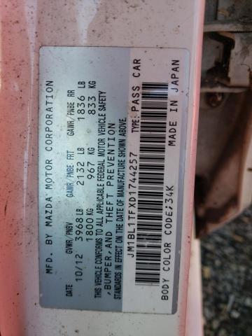 Photo 10 from auction – 2013 MAZDA 3 I with VIN JM1BL1TFXD1744257