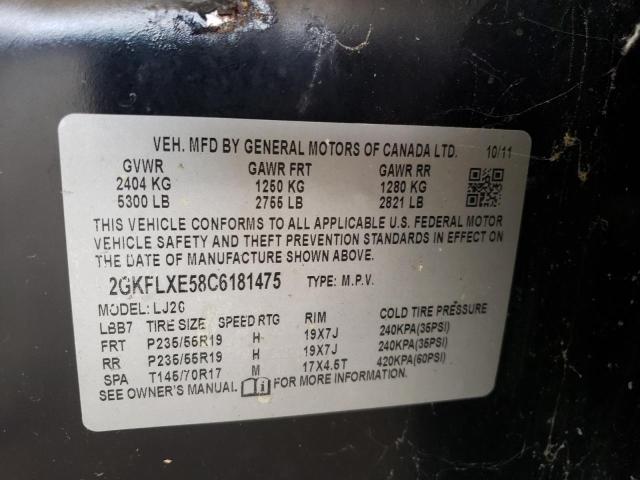 Photo 10 from auction – 2012 GMC TERRAIN SL with VIN 2GKFLXE58C6181475