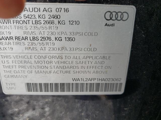 Photo 10 from auction – 2017 AUDI Q5 PREMIUM with VIN WA1L2AFP1HA023062