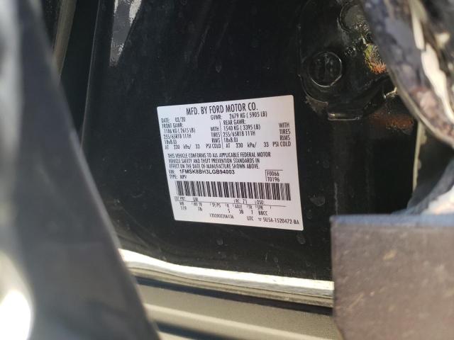 Photo 10 from auction – 2020 FORD EXPLORER with VIN 1FMSK8BH3LGB94003