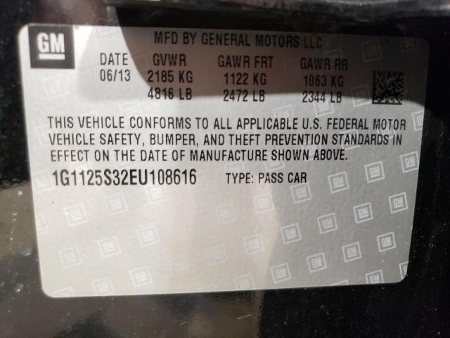 Photo 10 from auction – 2014 CHEVROLET IMPALA LT with VIN 1G1125S32EU108616