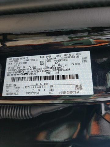 Photo 10 from auction – 2021 FORD F150 SUPER with VIN 1FTFW1E84MFC01397