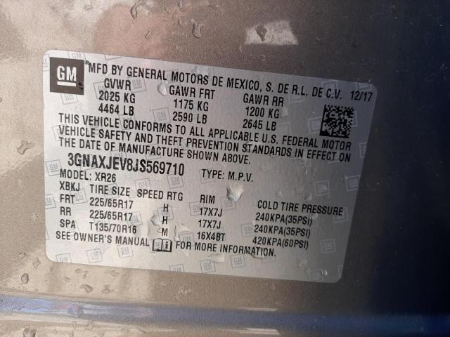 Photo 10 from auction – 2018 CHEVROLET EQUINOX LT with VIN 3GNAXJEV8JS569710