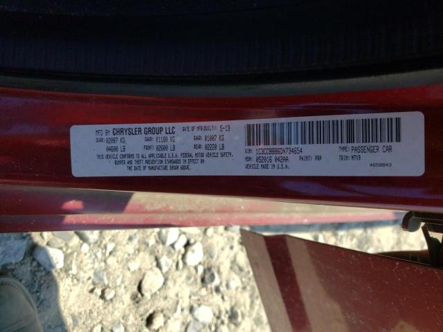 Photo 10 from auction – 2013 CHRYSLER 200 TOURIN with VIN 1C3CCBBB6DN734654