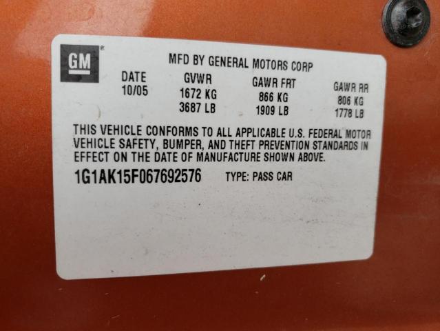 Photo 10 from auction – 2006 CHEVROLET COBALT LS with VIN 1G1AK15F067692576