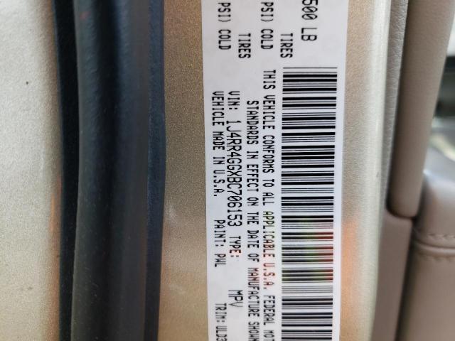 Photo 10 from auction – 2011 JEEP GRAND CHER with VIN 1J4RR4GGXBC706153