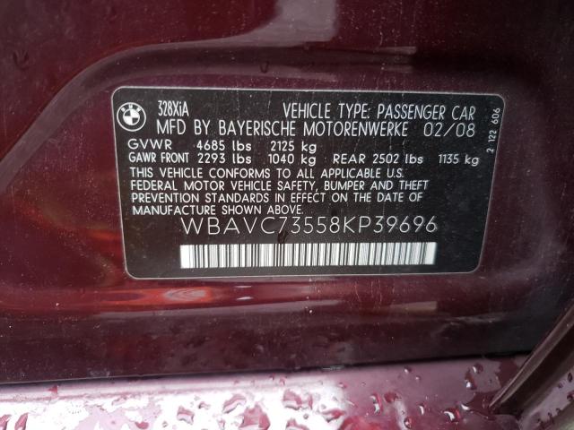 Photo 10 from auction – 2008 BMW 328 XI with VIN WBAVC73558KP39696