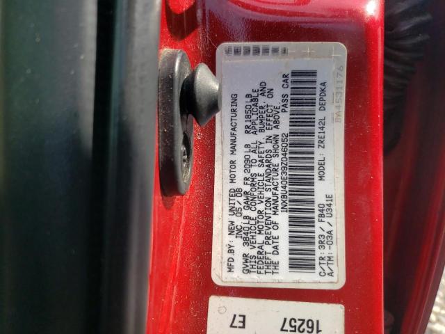 Photo 10 from auction – 2009 TOYOTA COROLLA BA with VIN 1NXBU40E39Z046052