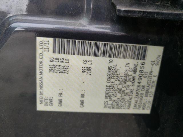 Photo 10 from auction – 2012 NISSAN ALTIMA BAS with VIN 1N4AL2AP7CN490856